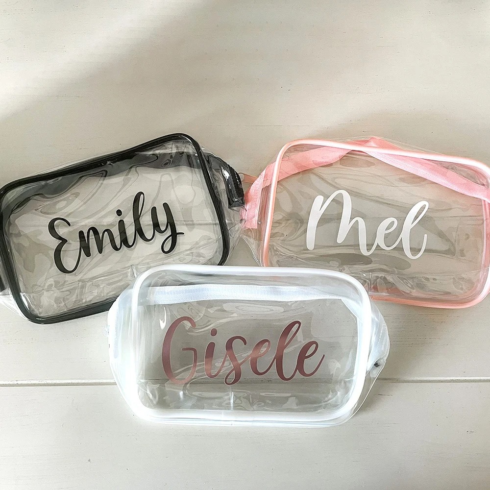 Custom Transparent Toiletry Zipper Bag